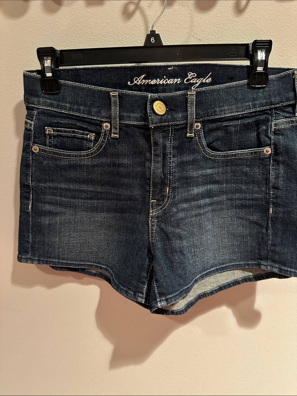 American Eagle Outfitters Dark Indigo Denim Cutoff Shorts